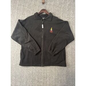 Vintage 1996 Team USA Olympics Men's Black Full‎ Zip Fleece Jacket ~ Size Large